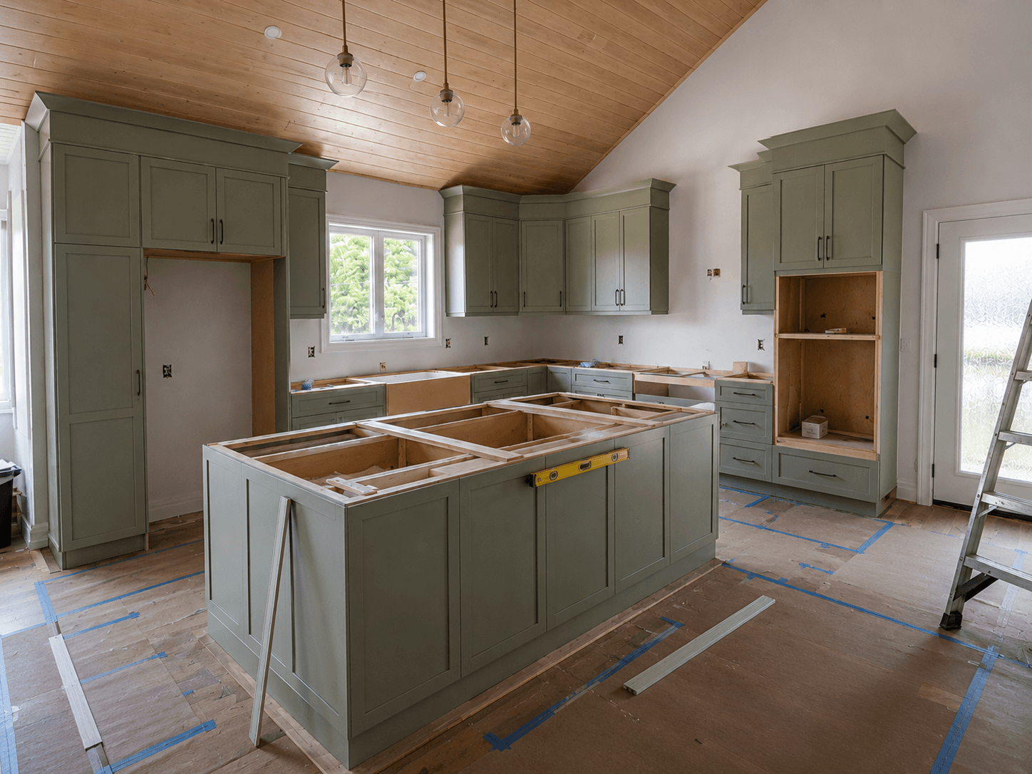 Warm open kitchen before renovation