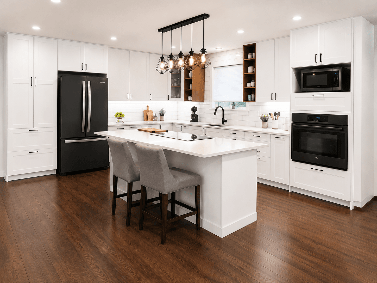Bright working kitchen after renovation