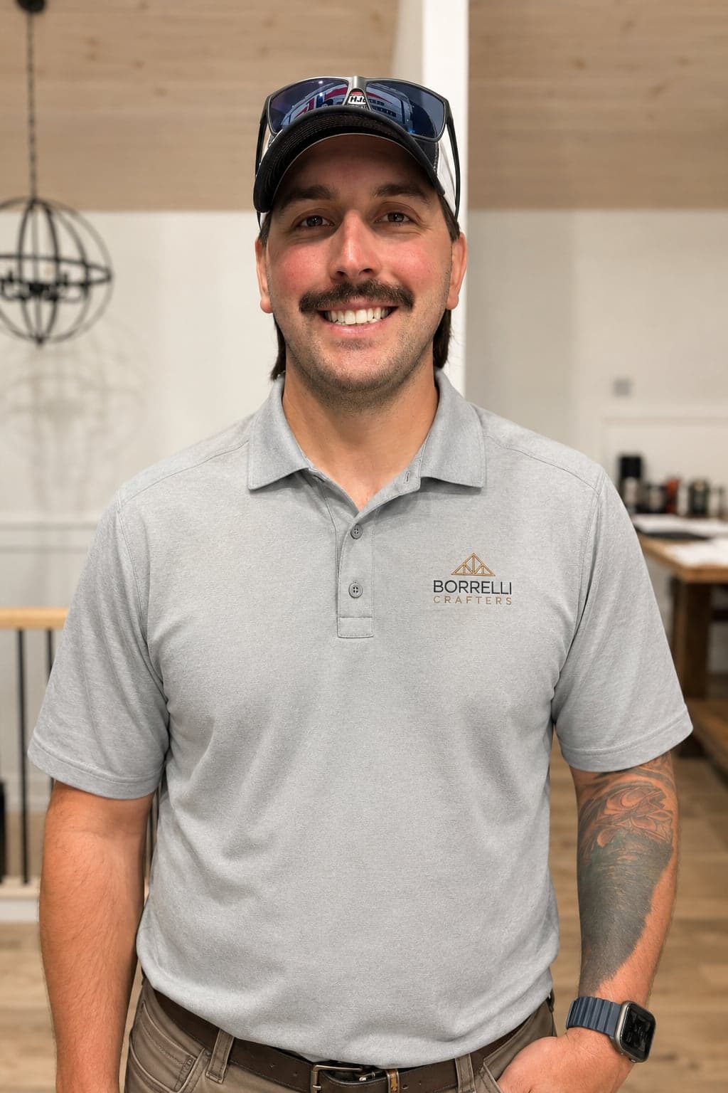 Matt from Borrelli Crafters smiling in a finished home