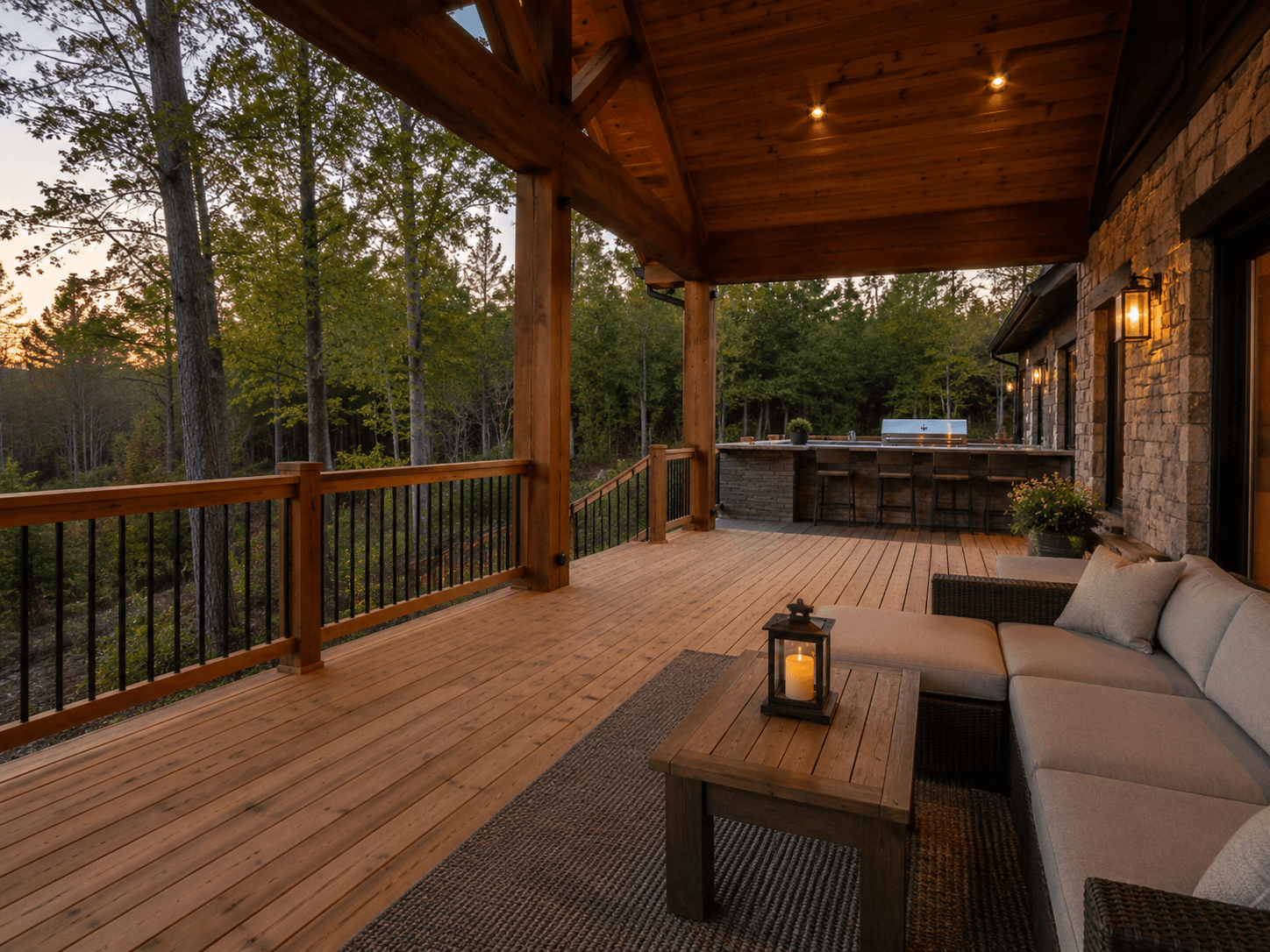 Finished outdoor living space